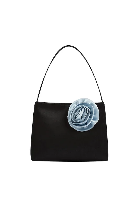 Top Deals TUSCAN ROSE SILK HANDBAG IN BLACK Stylish Bags, Unbeatable Prices