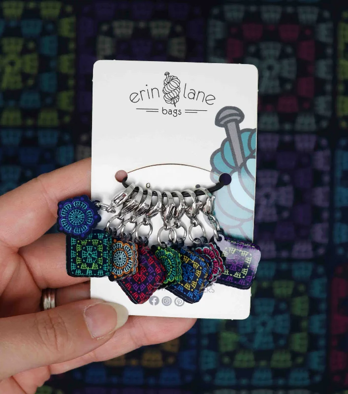 Daily Deals Crochet Stitch Marker Set in Not Your Mom's Motifs Carry Elegance For Less