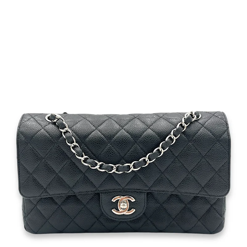 Durable And Cheap Bags Classic Shoulder Bag Medium Black in Caviar Leather, Silver hardware Sleek And Stylish Handbags At Lower Prices Durable And Cheap Bags Classic Shoulder Bag Medium Black in Caviar Leather, Silver hardware Sleek And Stylish Handbags At Lower Prices