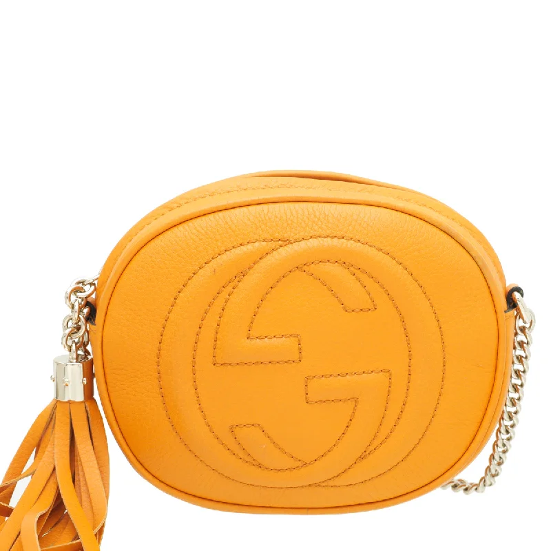 Modern Fashion Sale Gucci Orange Soho Tassel Mini Crossbody Bag Carry Elegance For Less – Best Bag Deals Here