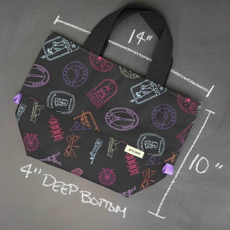 End-Of-Season Clearance Tote-A-Me Collapsing Project Tote in Wanderlust Premium Handbags With A Touch Of Elegance