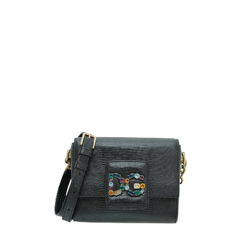 Forward Trendsetter Dolce & Gabbana Black Iguana Print DG Millennials Small Crossbody Bag Trendy Handbags At Limited-Time Discounts Forward Trendsetter Dolce & Gabbana Black Iguana Print DG Millennials Small Crossbody Bag Trendy Handbags At Limited-Time Discounts