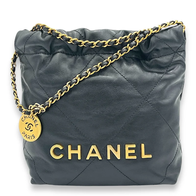 Embrace New Fashion 22 Mini Black Crossbody Bag in Calfskin, Gold hardware High-End Bags, Low-End Prices Embrace New Fashion 22 Mini Black Crossbody Bag in Calfskin, Gold hardware High-End Bags, Low-End Prices