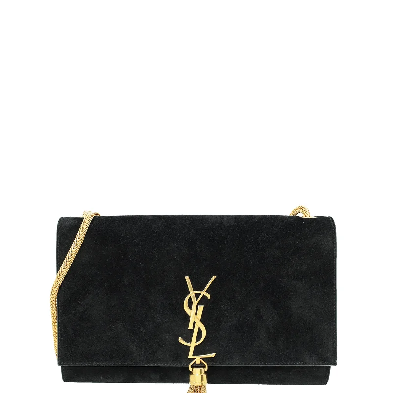 Urban Style YSL Black Suede Classic Monogram Kate Tassel Medium Bag Everyday Handbags At Wallet-Friendly Rates