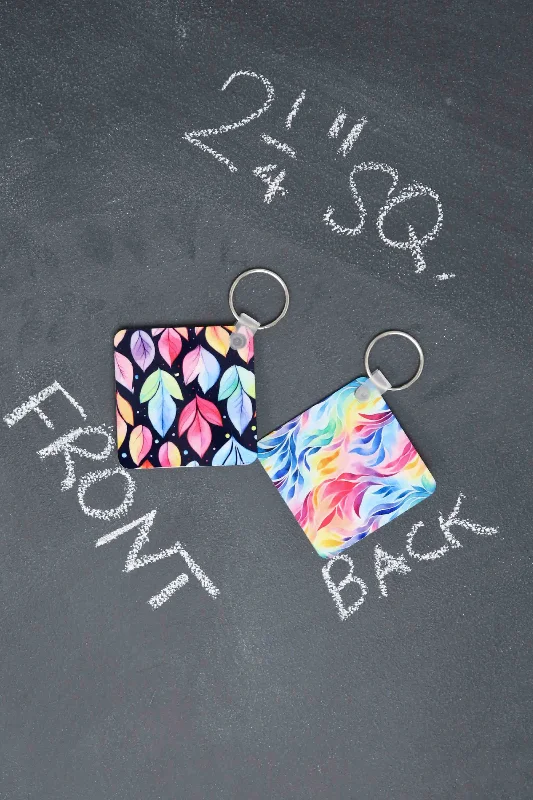Relaxed Style Deals Double Sided Metal Keychain in Falling for Color Premium Handbags With A Touch Of Elegance