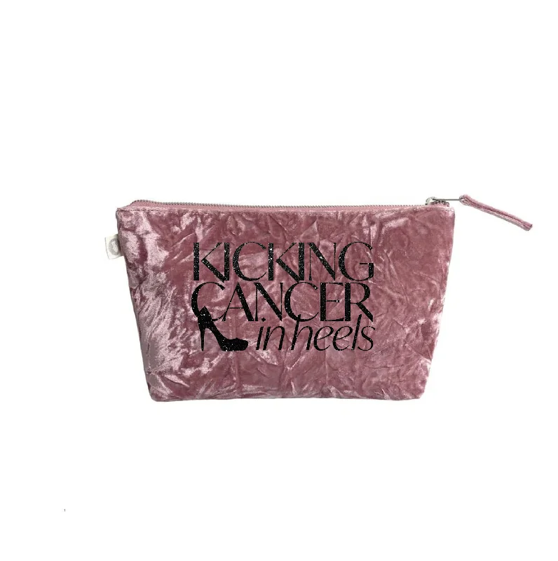 Latest Trends Kicking Cancer in Heels Clutch Bag- Black Glitter on Petal Pink Velvet Statement Bags At Unbelievable Discounts – Shop Today Latest Trends Kicking Cancer in Heels Clutch Bag- Black Glitter on Petal Pink Velvet Statement Bags At Unbelievable Discounts – Shop Today