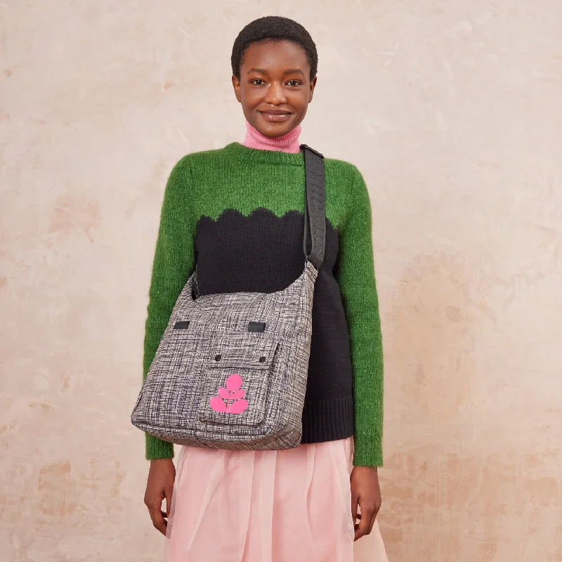 Area Hobo Crossbody - Scribble Print Black Fashionable Bags At Must-Have Prices