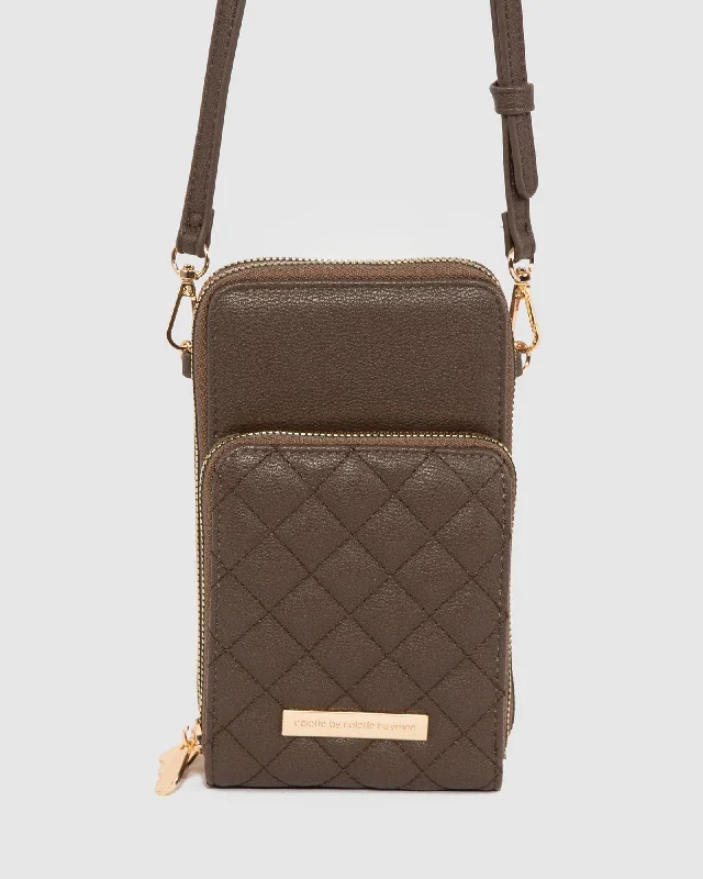 Brown Koni Phone Crossbody Bag Trendy Handbags At Limited-Time Discounts