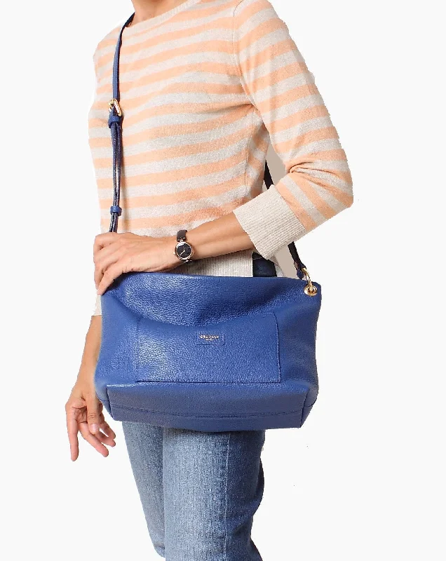 Cobalt Blue Shoulder Bag- Calf Leather