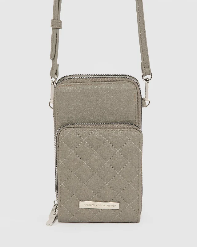 Grey Koni Phone Crossbody Bag Luxury Totes, Affordable Prices