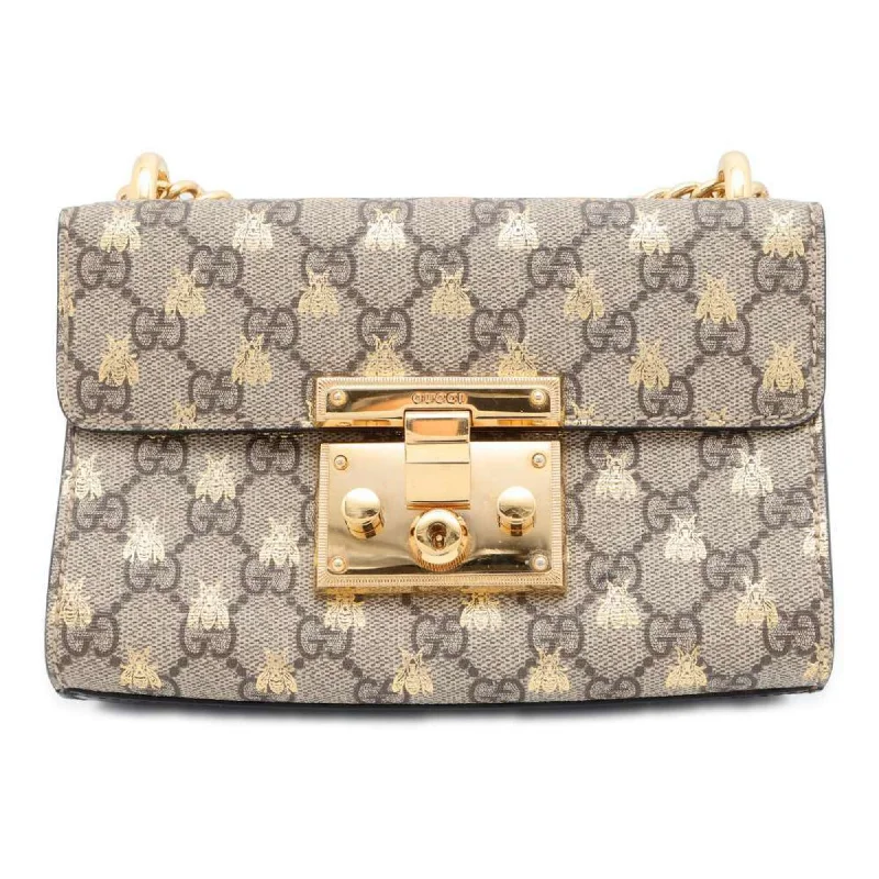 Gucci Padlock  Canvas Shoulder Bag (Pre-Owned) Trendy Totes, Shop & Save