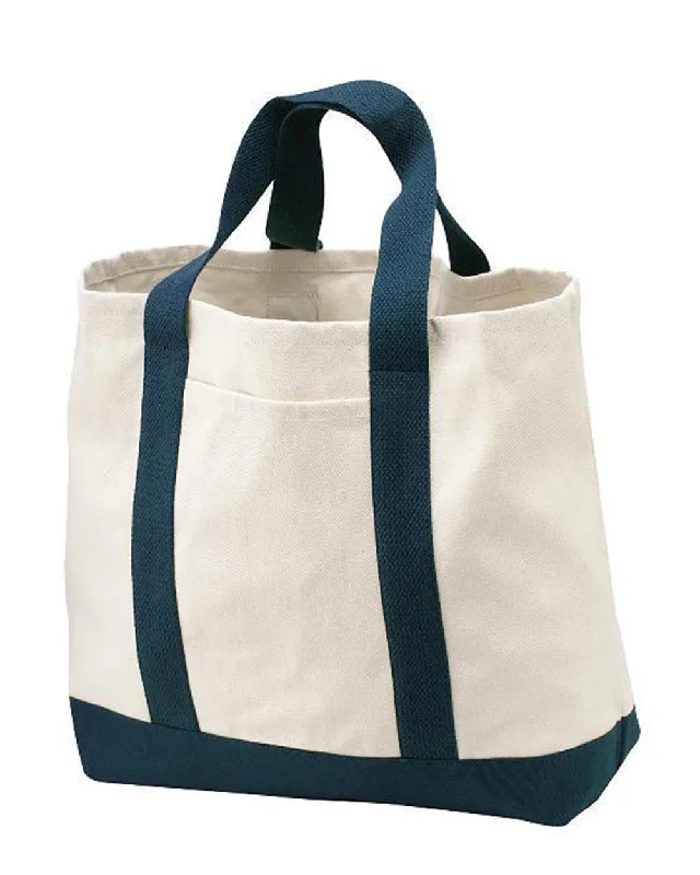 Large Heavy Cotton Canvas Two Tone Tote Bag TF285