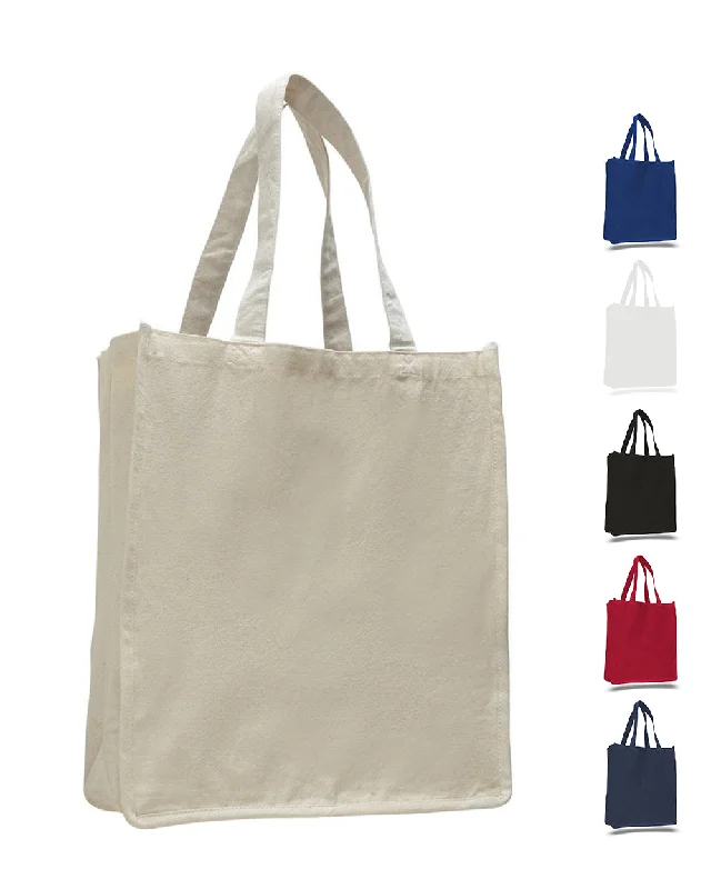 Jumbo Size Heavy Canvas Wide Shopper Tote Bag - TF254