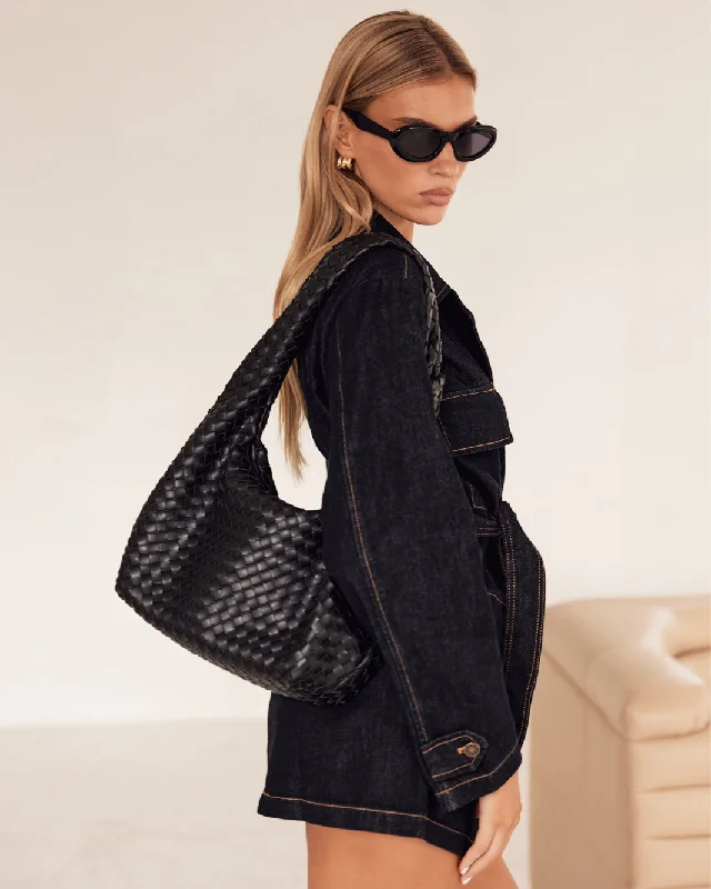 KENYA SHOULDER BAG - BLACK Designer Bags, Low Prices