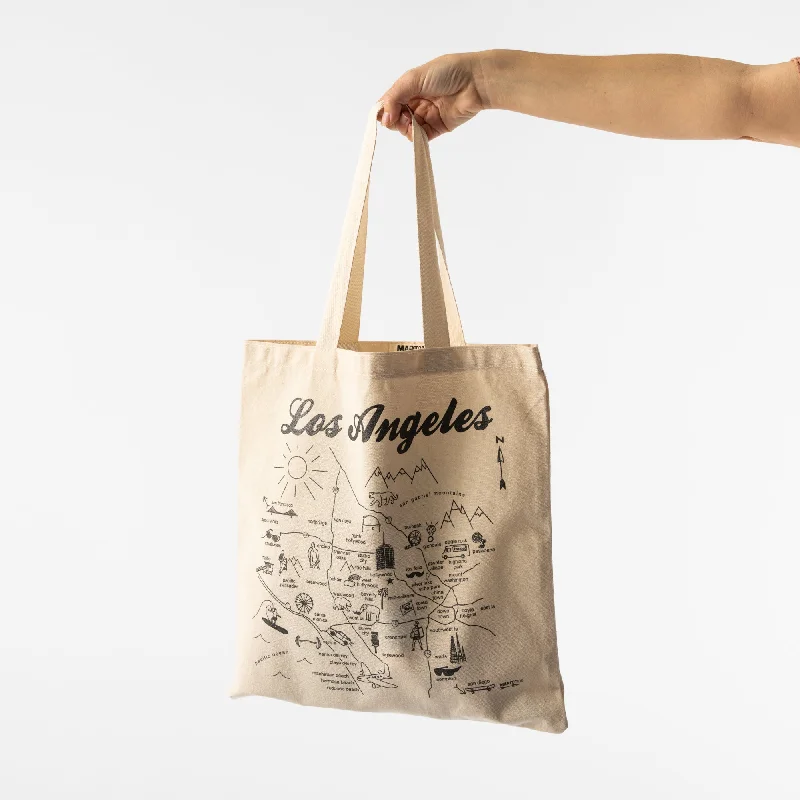 Los Angeles Metallic Map Tote