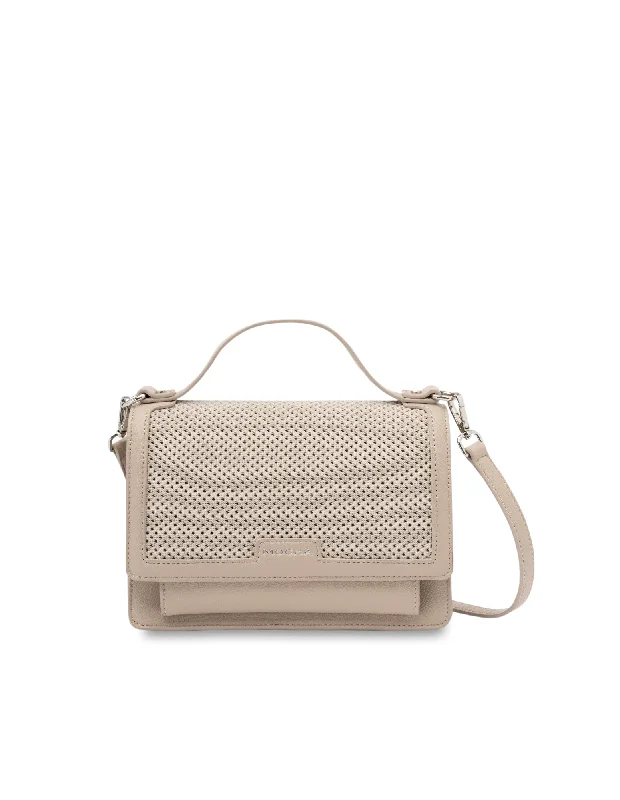 Mocha Layla Knitted Crossbody Bag- Light Nude