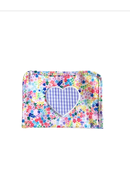 Multicolor Purple Heart Make Up Bag