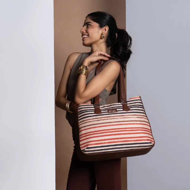 Qutub Stripes Getaway Tote Bag