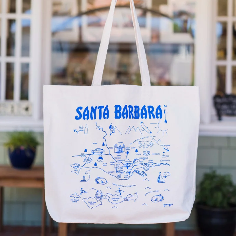 Santa Barbara Map Tote - Large