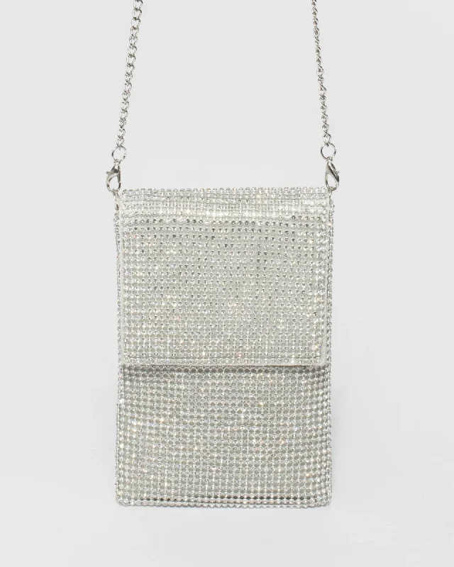 Silver Giselle Phone Crossbody Bag