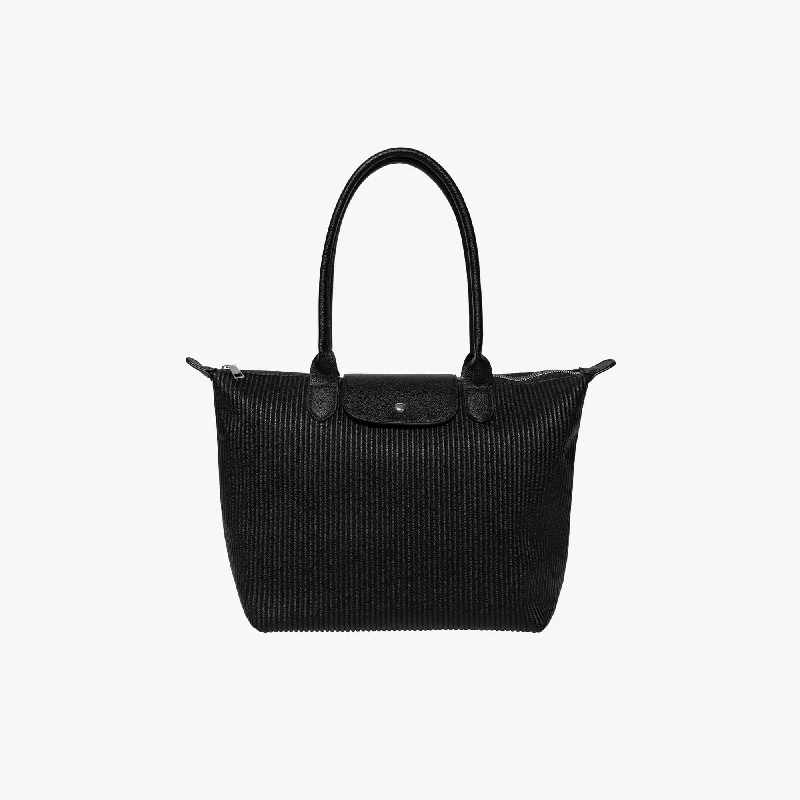 Top Handle Pleated Tote