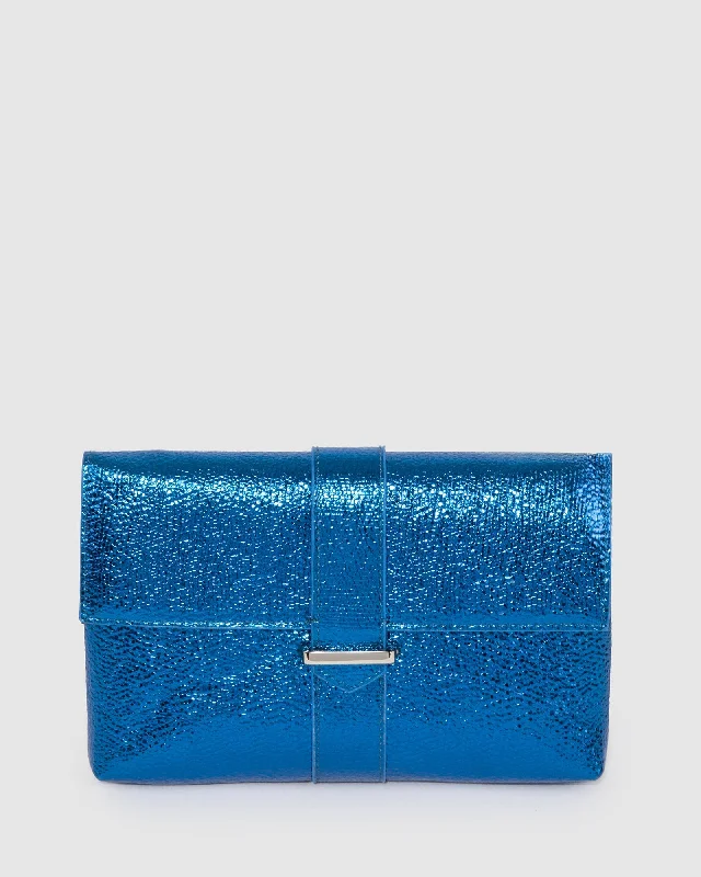 Blue Keira Clutch Bag Shop Stylish Bags At Unbeatable Prices