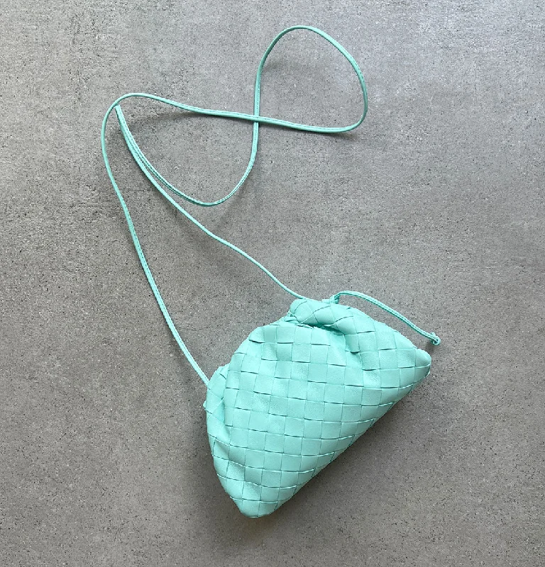 Pouch 20 Intrecciato, Celadon Chic And Affordable Bags – Grab Yours Today