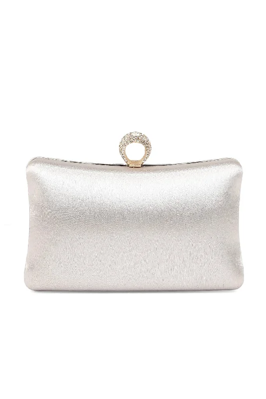 Fancy Clutch B21542-Silver