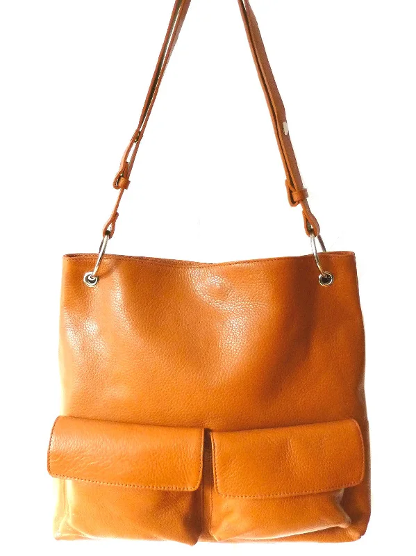 Gapock X Crossbody Bag Pebble Grain Orange