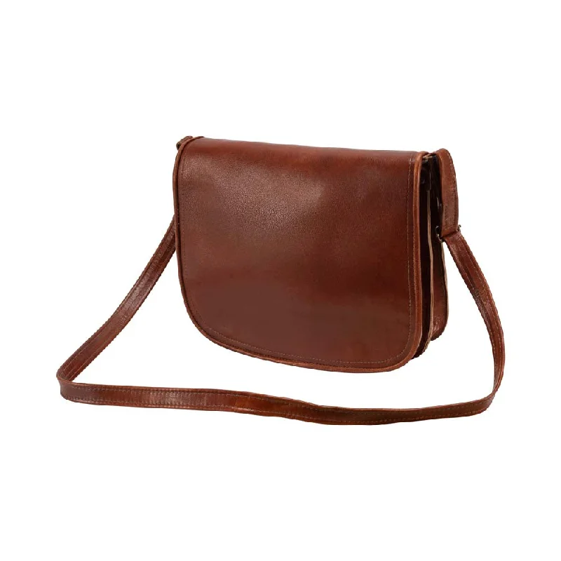 Medium Leather Crossbody Bag | Brown