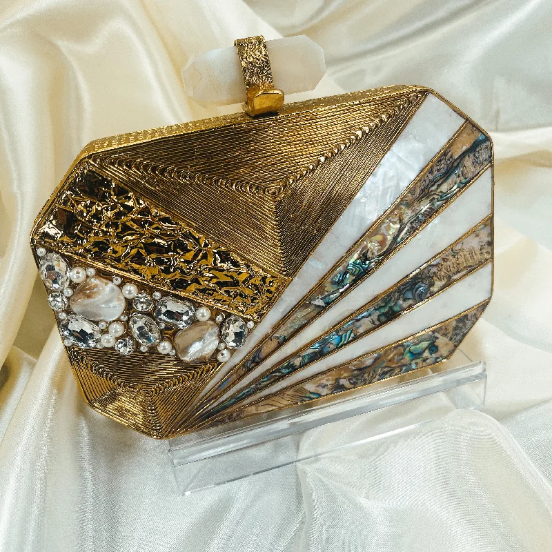 SANIA Clutch (Gold) Classic Bags, Exclusive Deals