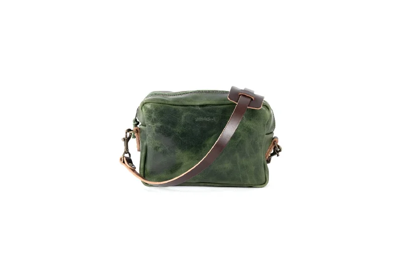 SARAH LEATHER CROSSBODY - JADE BISON