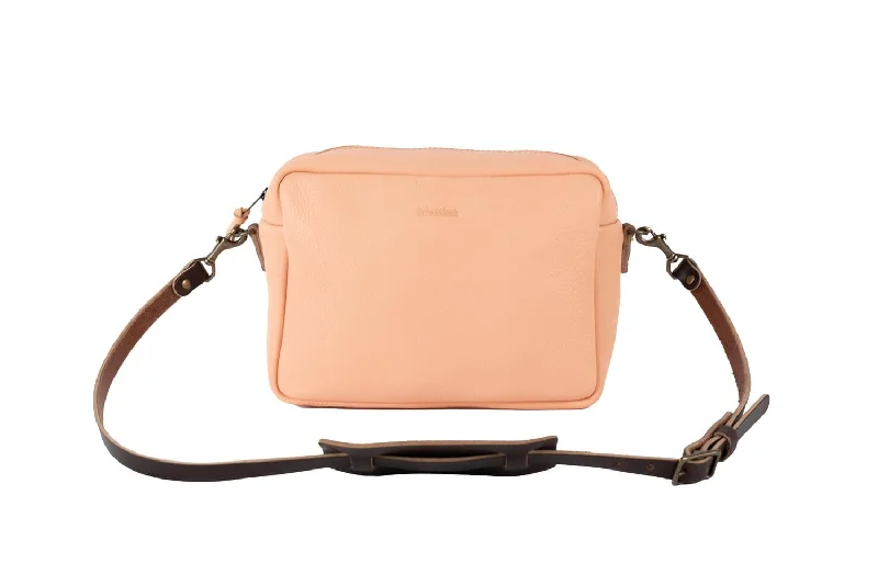 SARAH LEATHER CROSSBODY - LARGE - PEACH FUZZ - IN STOCK