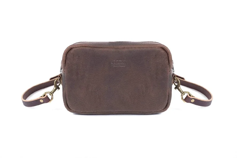 SARAH LEATHER CROSSBODY - MOCHA