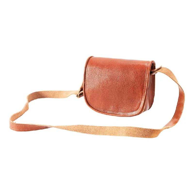 Small Leather Crossbody Purse | Brown