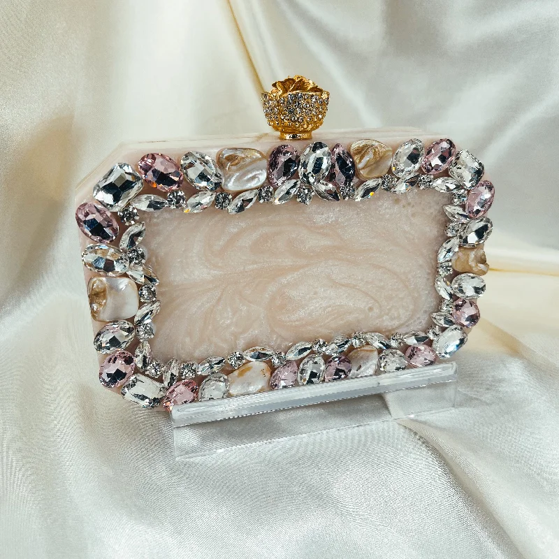SOFIA Clutch (Pink Stones) Affordable Luxury – Exclusive Savings On Premium Bags
