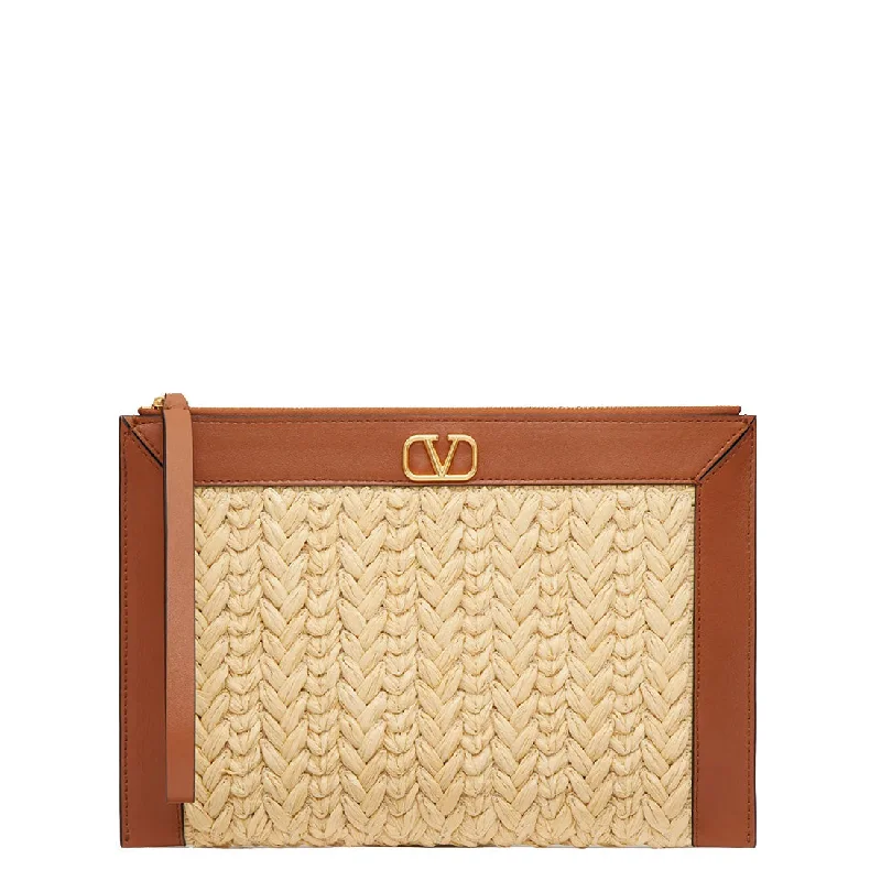 VLOGO Raffia Wristlet, Natural Statement Bags, Shop Today