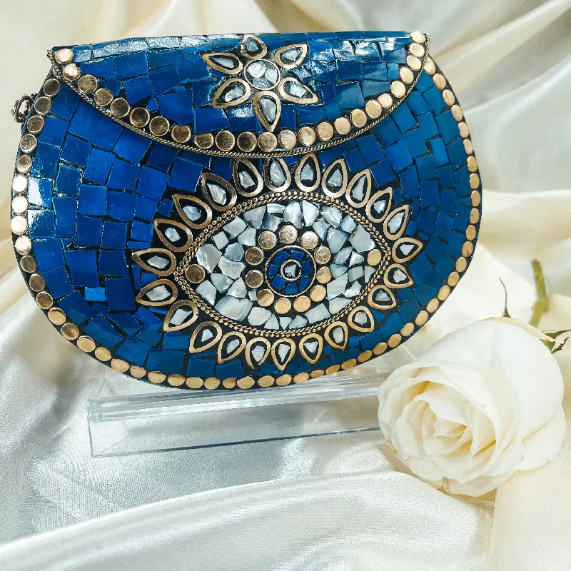 FIZA Mosaic Clutch (Blue)