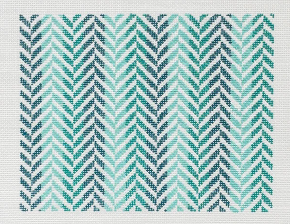 IKS1064 Herringbone Clutch - Turquoise