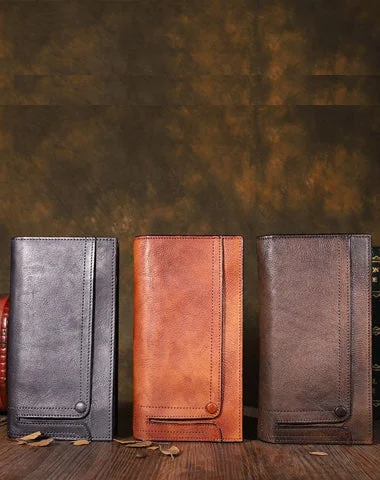 Cool Leather Brown Mens Long Wallet Gray Buckled Long Wallet Bifold Clutch Wallet Card Wallet for Men Fashionable Handbags, Limited-Time Deals Cool Leather Brown Mens Long Wallet Gray Buckled Long Wallet Bifold Clutch Wallet Card Wallet for Men Fashionable Handbags, Limited-Time Deals