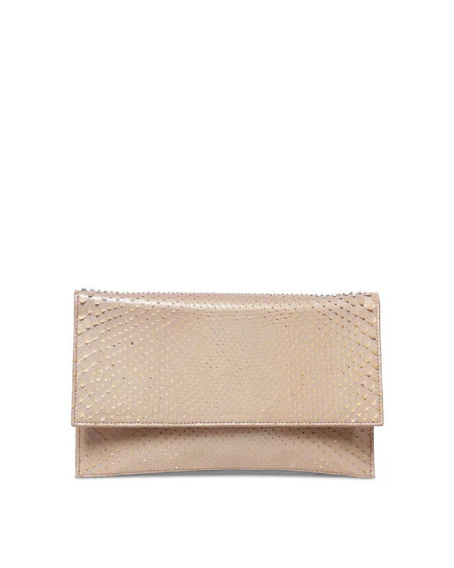 Sofia Python Soleil Clutch in Oro Stylish Totes, Special Discounts