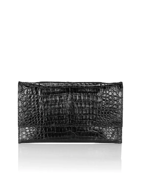 Sofia Crocodile Clutch in Black Everyday Bags At Wallet-Friendly Prices