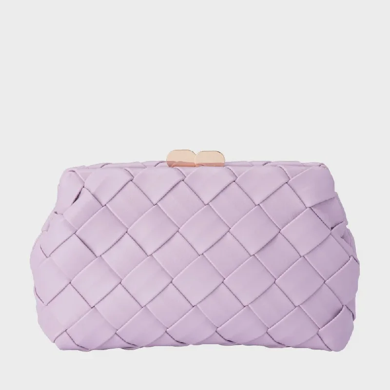 Quinn Woven Clutch (Lilac) Unmissable Deals On Trendy Handbags