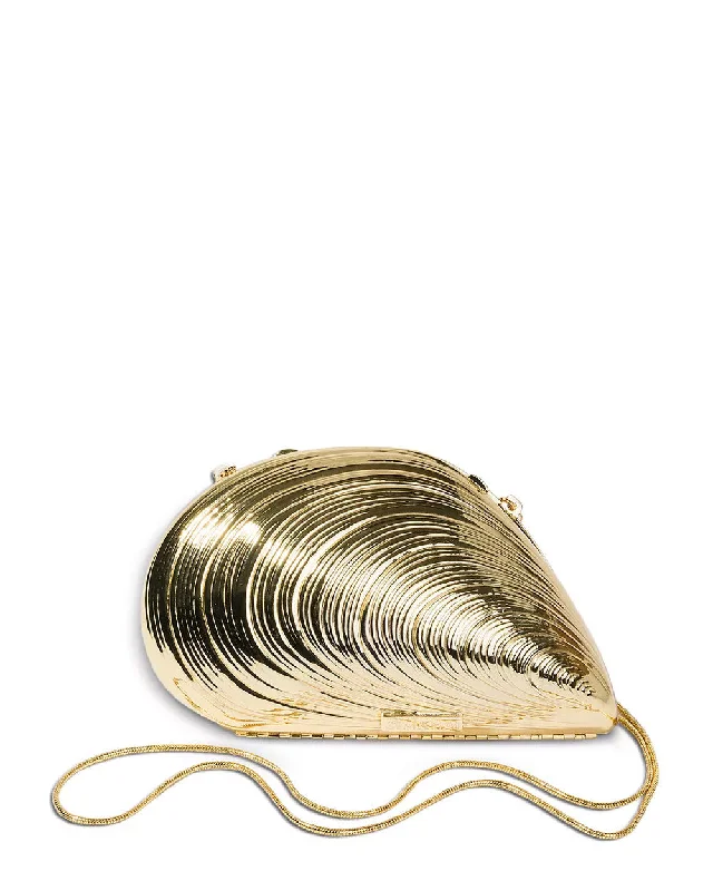 Bridget Oyster Bag in Gold