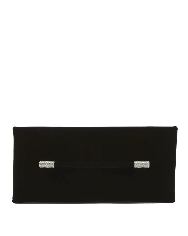 Velvet Long Clutch in Black