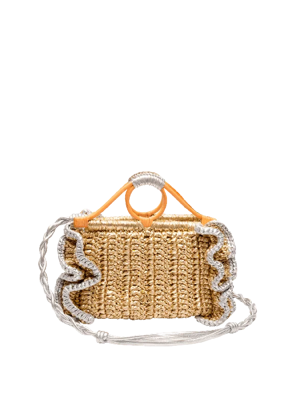 BOLSA PEPLUM TOTE METALIZADA OURO Premium Handbags At Budget-Friendly Prices