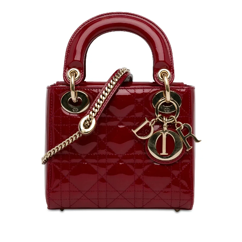 Dior Mini Patent Cannage Lady Dior (SHG-tnziLP)