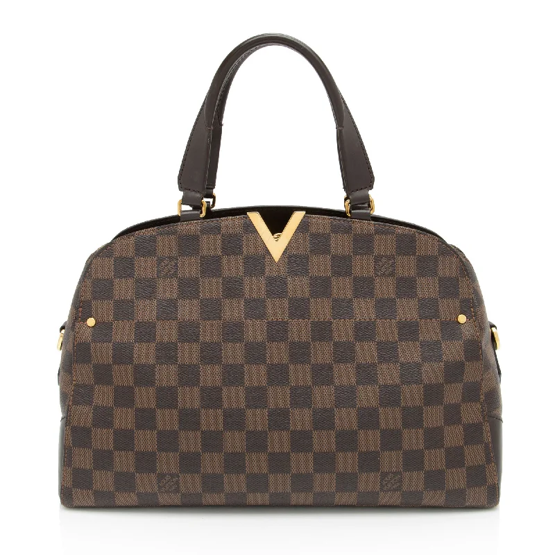 Louis Vuitton Damier Ebene Kensington Bowler Satchel (SHF-QApAqK)