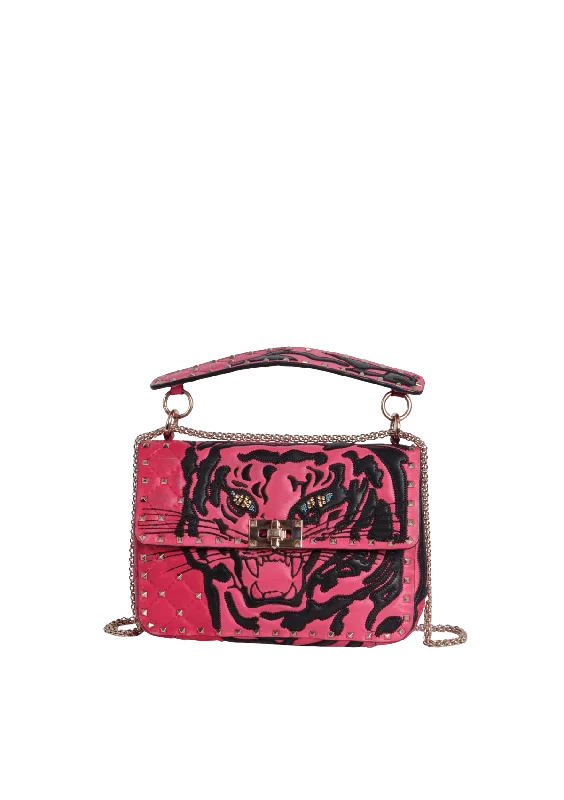 ROCKSTUD SPIKE TIGER Luxury Bags, Budget Prices