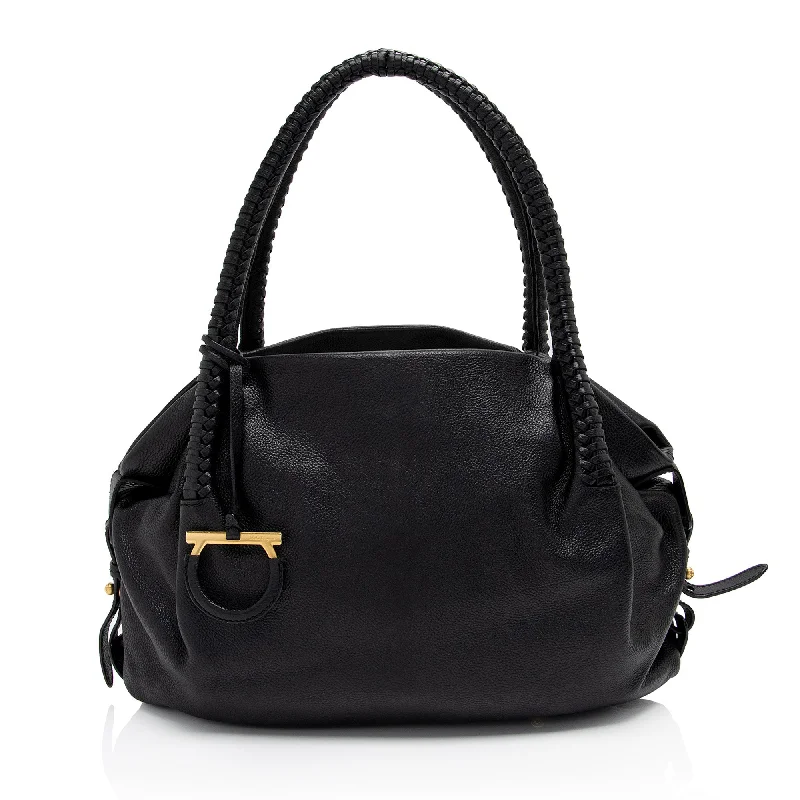 Salvatore Ferragamo Leather Braided Satchel (SHF-Gki3RJ) Unmissable Deals On High-Quality Designer Bags